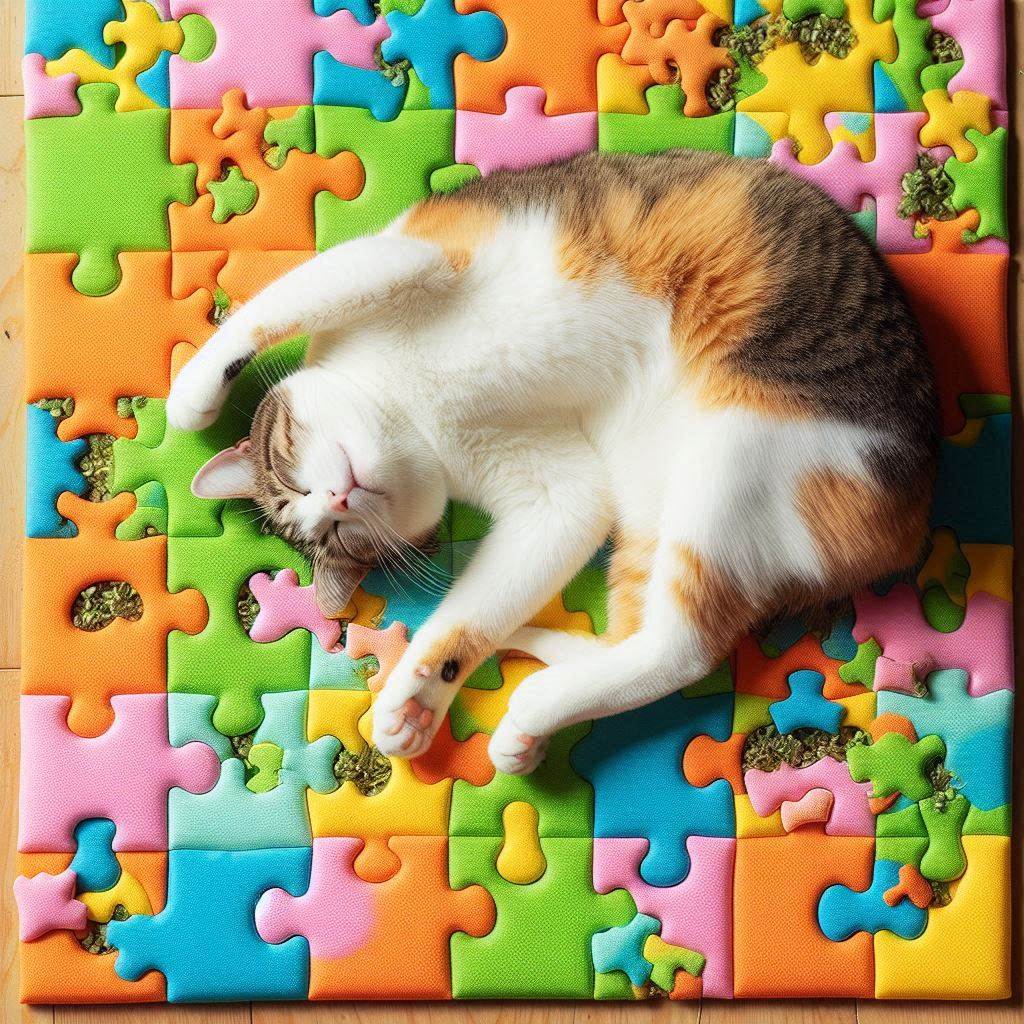 캣닢 퍼즐 플레이 매트