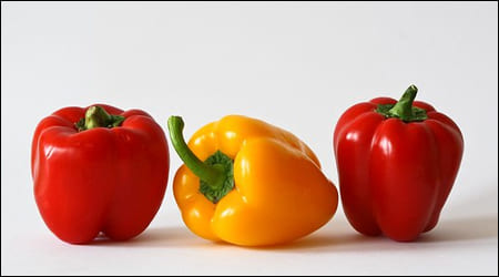 노란색, 빨간색 파프리카