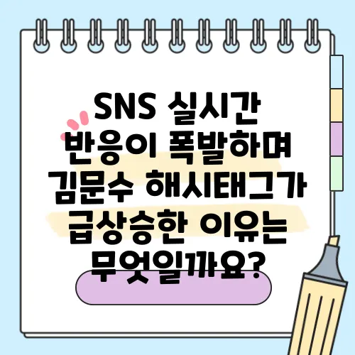 SNS 실시간 반응이 폭발하며 김문수 해시태그가 급상승한 이유는 무엇일까요?