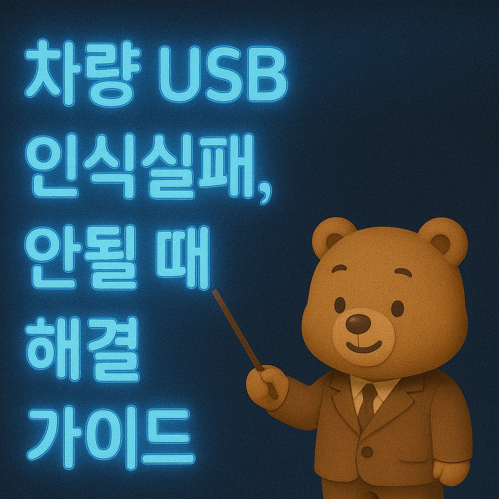 차량 USB 인식실패, 안될 때 해결 가이드