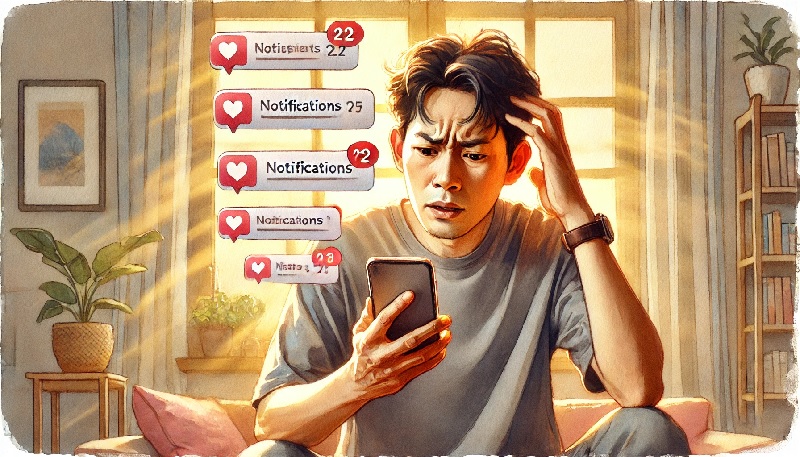 스마트폰 알림 설정에 대한 이미지