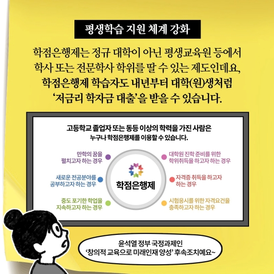 학점은행제 학자금대출 설명