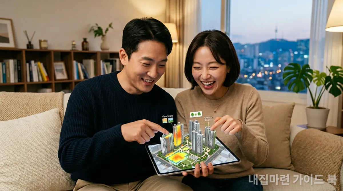 빅데이터를 활용한 아파트 가치 평가 노하우를 보여주는 한국인 부부