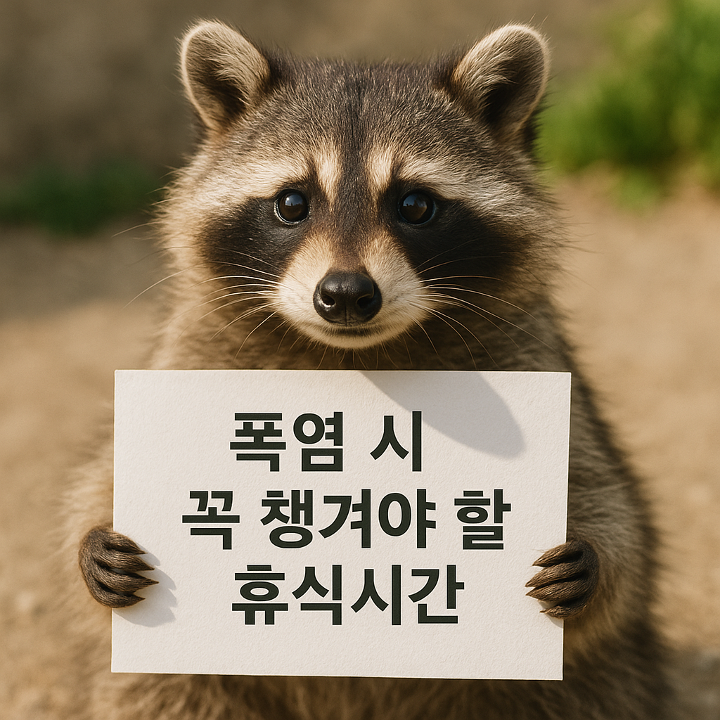 폭염 시 꼭 챙겨야 할 휴식시간