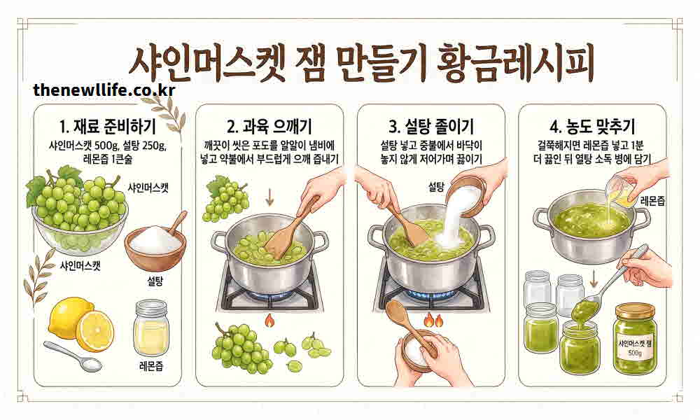 샤인머스켓 잼 만들기