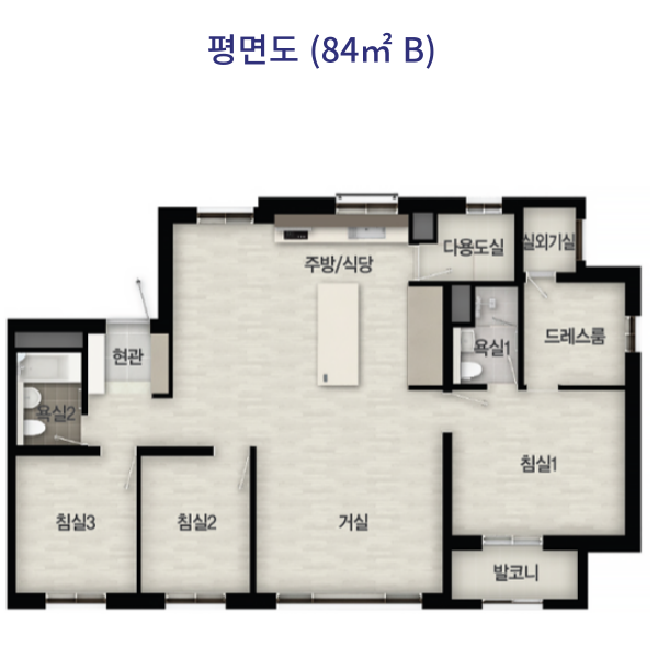 여주역 로제비앙 더센텀 평면도 84B