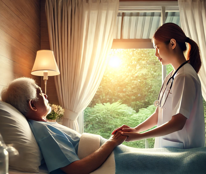 호스피스 완호 의료의 모습