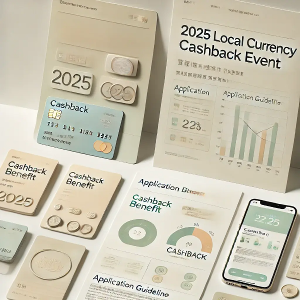 지역화폐 카드, 혜택 요약표, 안내서가 정리된 스튜디오컷