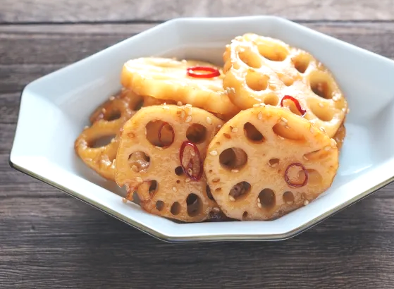 연근조림 도시락