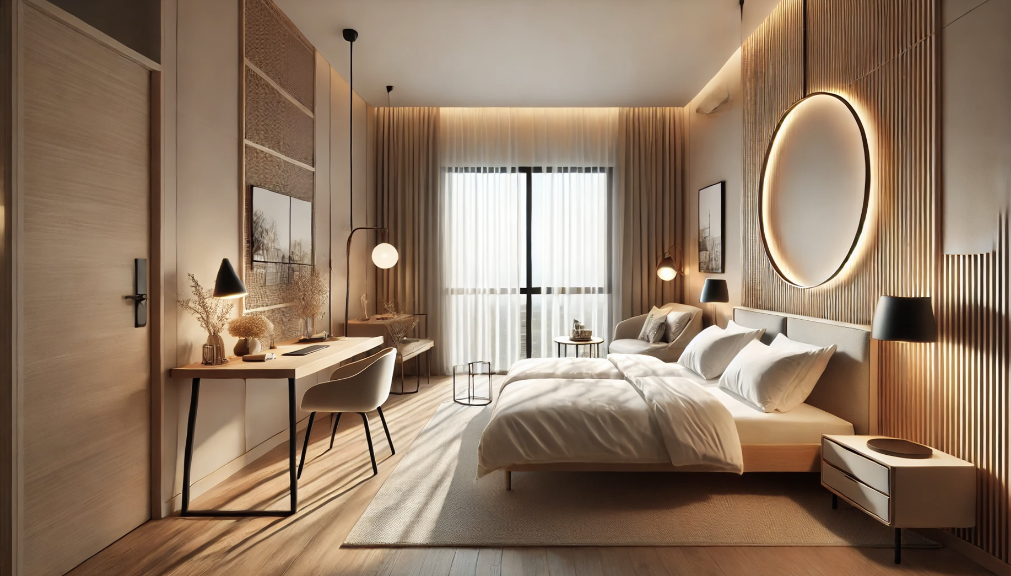 공유 숙박 방 내부