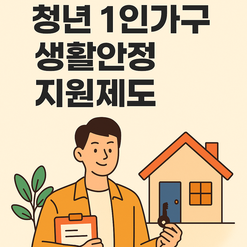 청년 1인가구 생활안정 지원제도 포스터 이미지