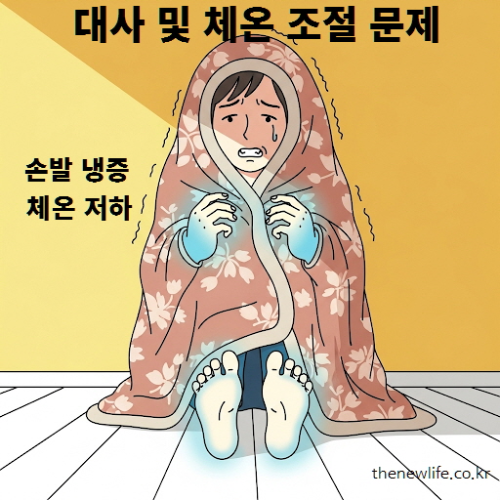 탄수화물 부족 증상 - 손발 냉증과 체온 저하로 인한 대사 기능 저하
