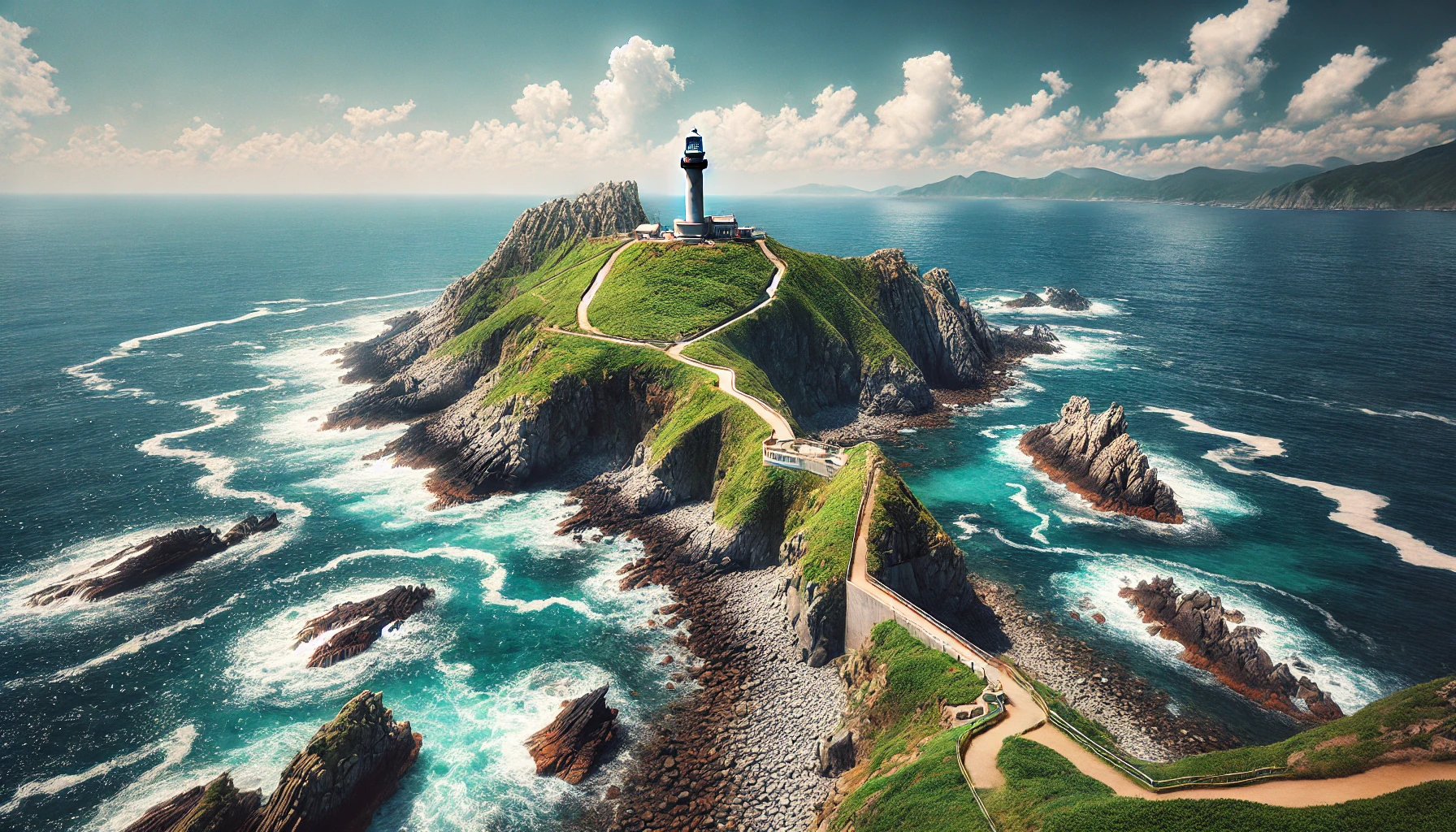 소매물도의 아름다운 배경사진