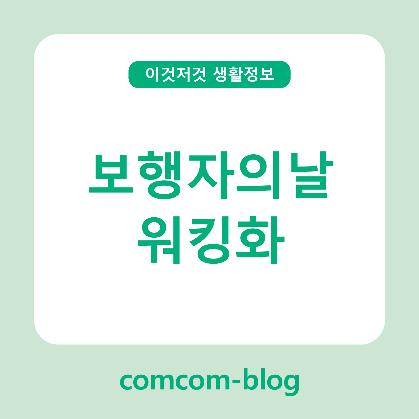 보행자의 날, 건강한 걸음을 위한 워킹화 이야기 🚶♀️