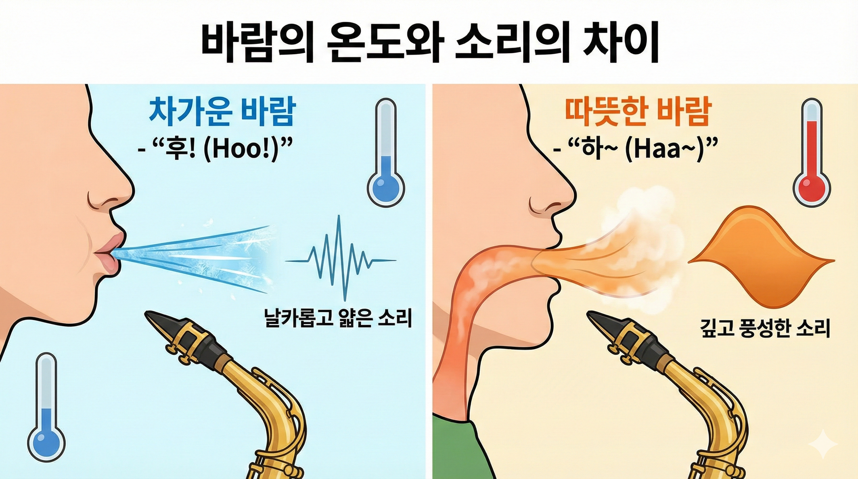 바람의 온도와 소리차이