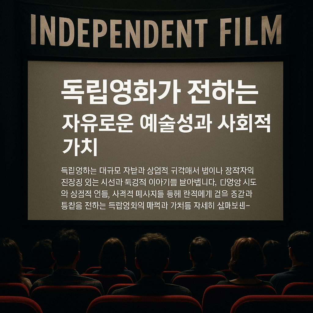 독립영화가 전하는 자유로운 예술성과 사회적 가치