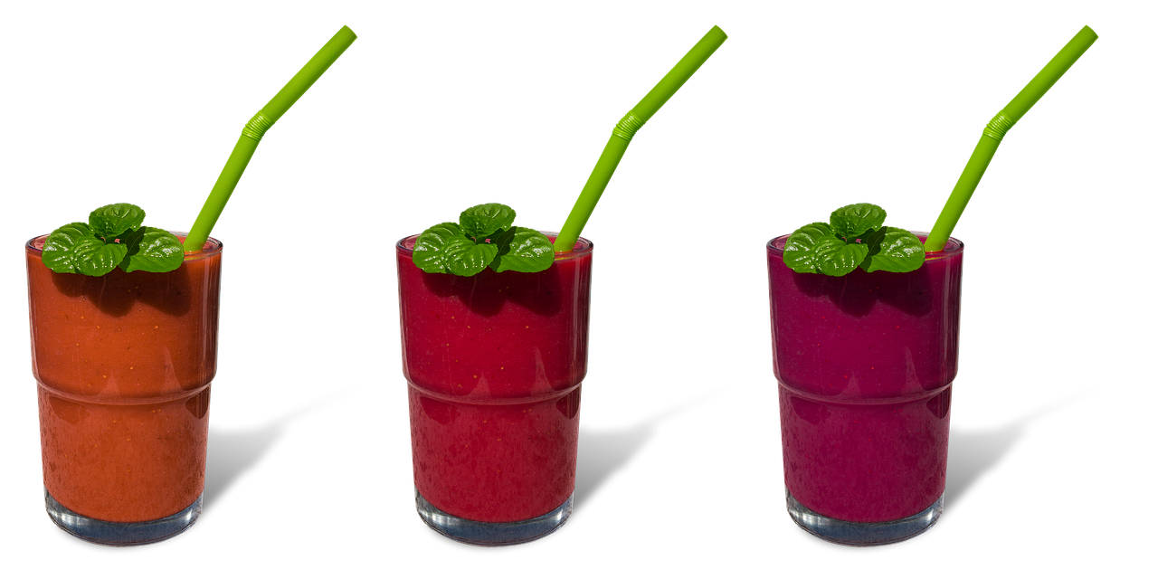 활력 넘치는 다양한 스무디 이미지