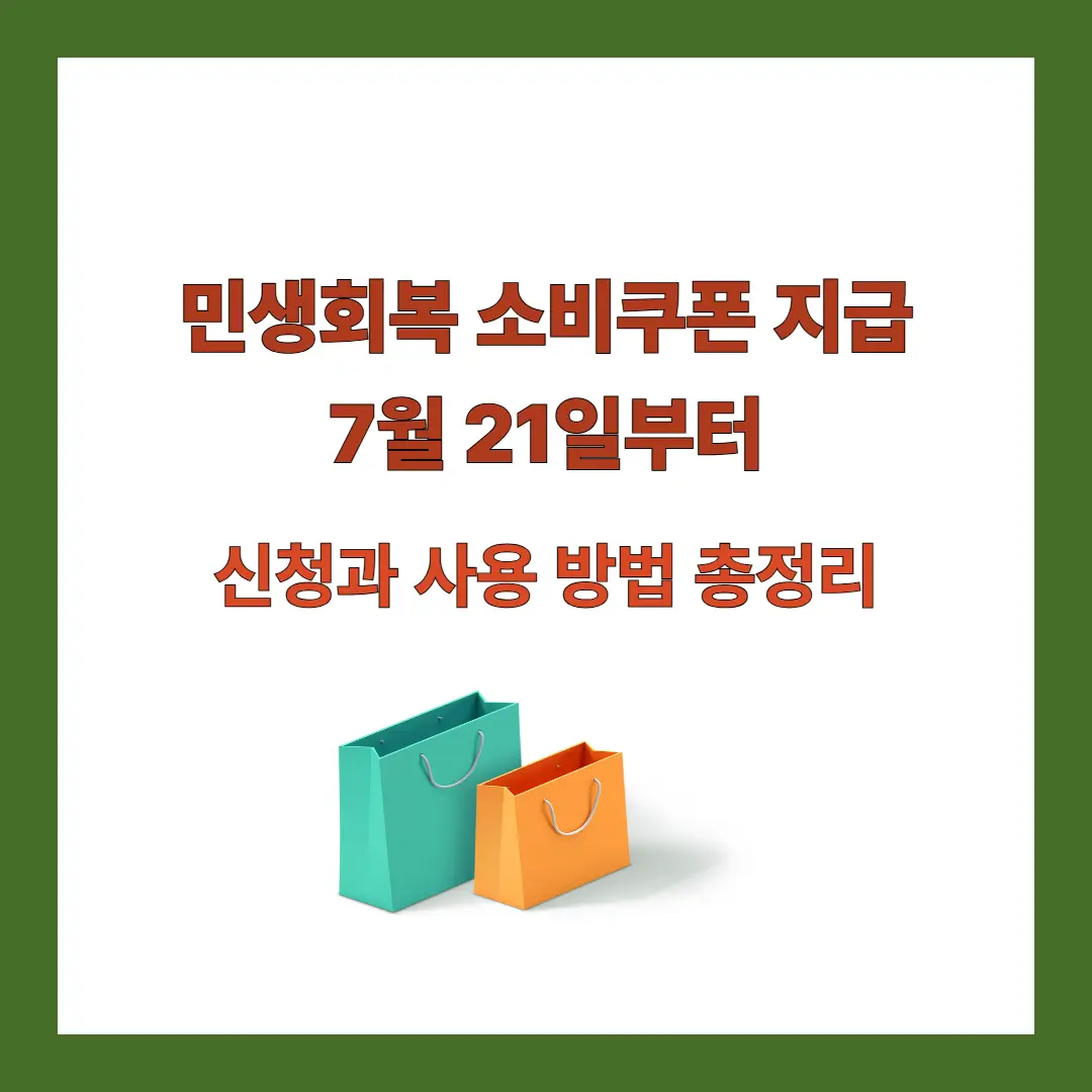 민생회복-소비쿠폰