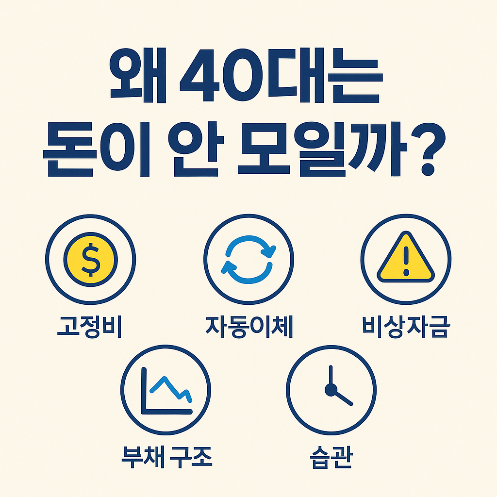40대, 돈이 왜 안 모일까? 현실 점검표 5가지