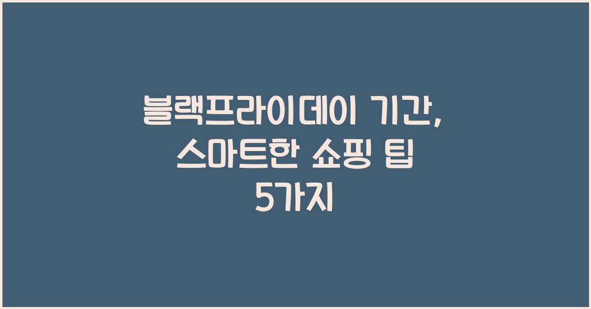 블랙프라이데이 기간