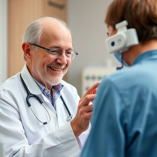 진찰하고 있는 의사