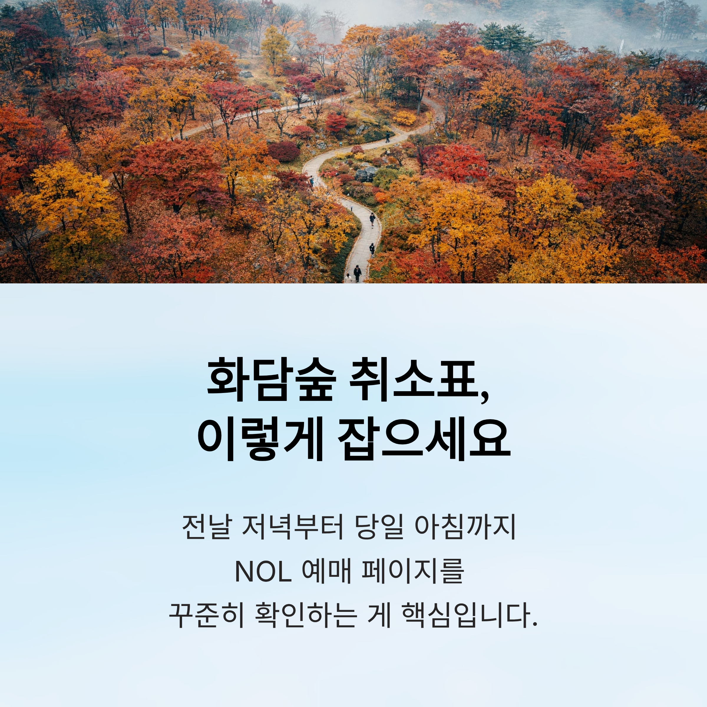 화담숲 예매 취소 표 잡기