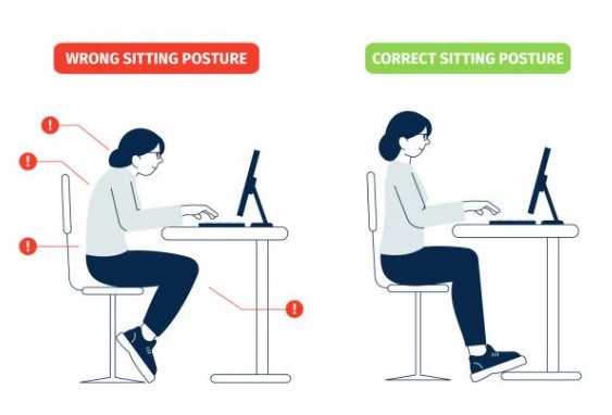 올바른 의자 앉는 자세