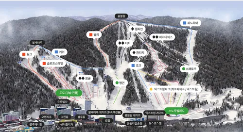 휘닉스 평창 스키장 슬로프