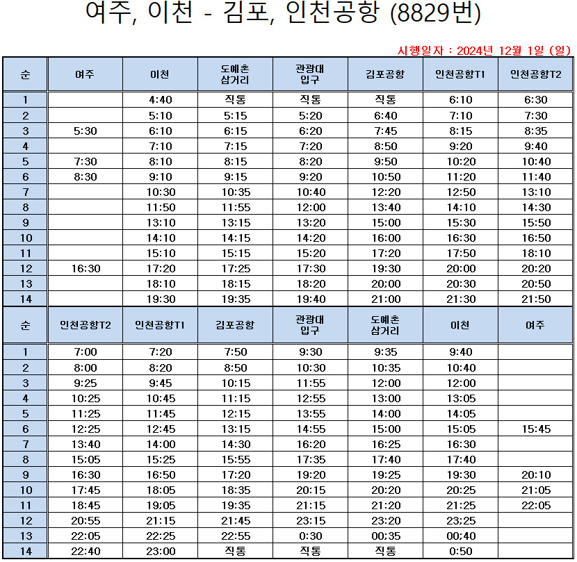 시간표