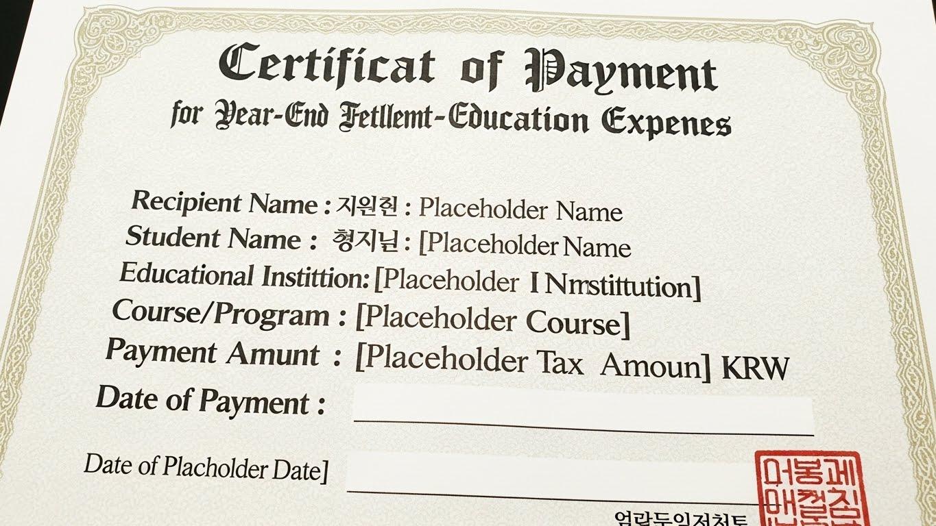 연말정산교육비납입증명서