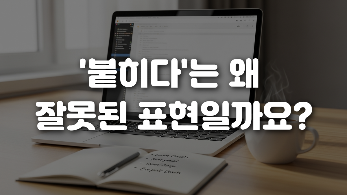 붙히다 는 왜 잘못된 표현일까요