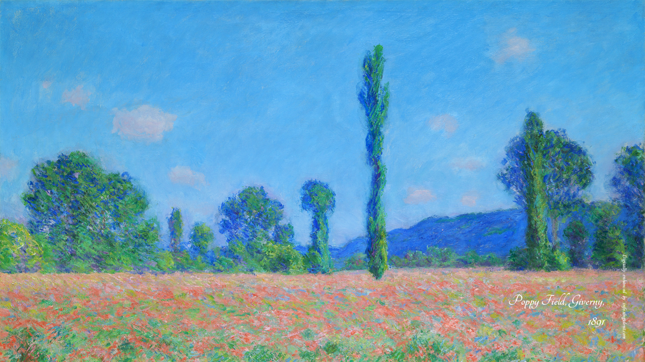 15 지베르니의 양귀비 들판 C - Poppy Field, Giverny 모네그림