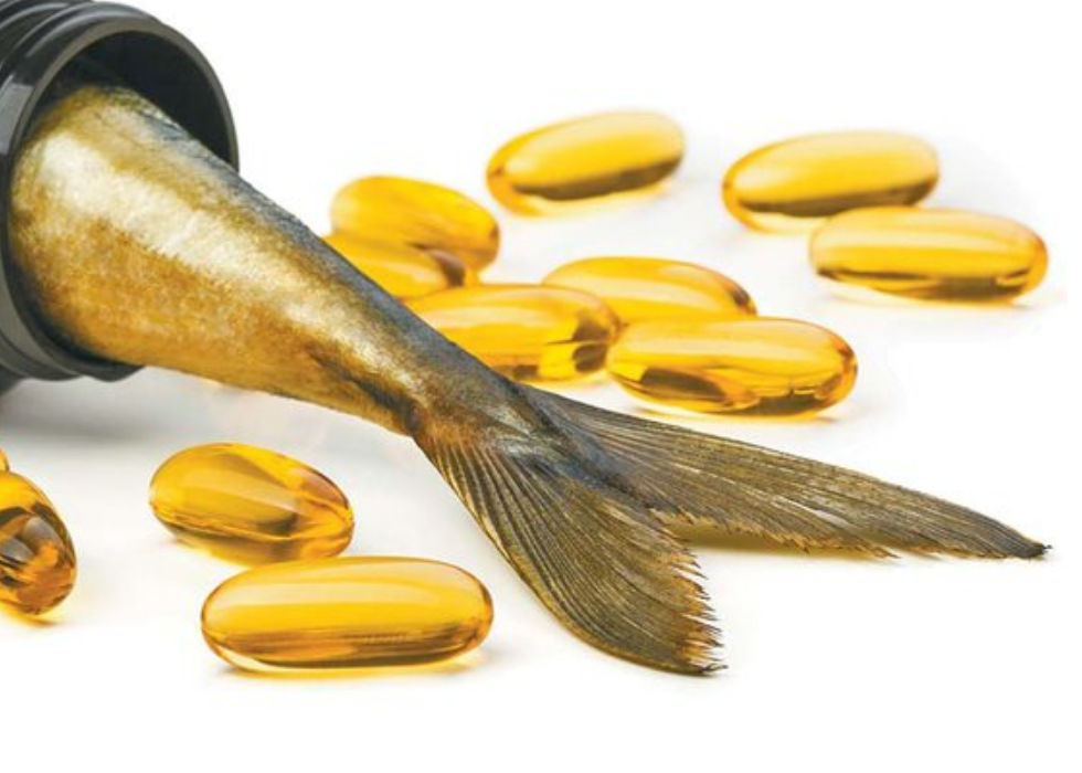 오메가3-지방산-연질-캡슐과-생선-꼬리