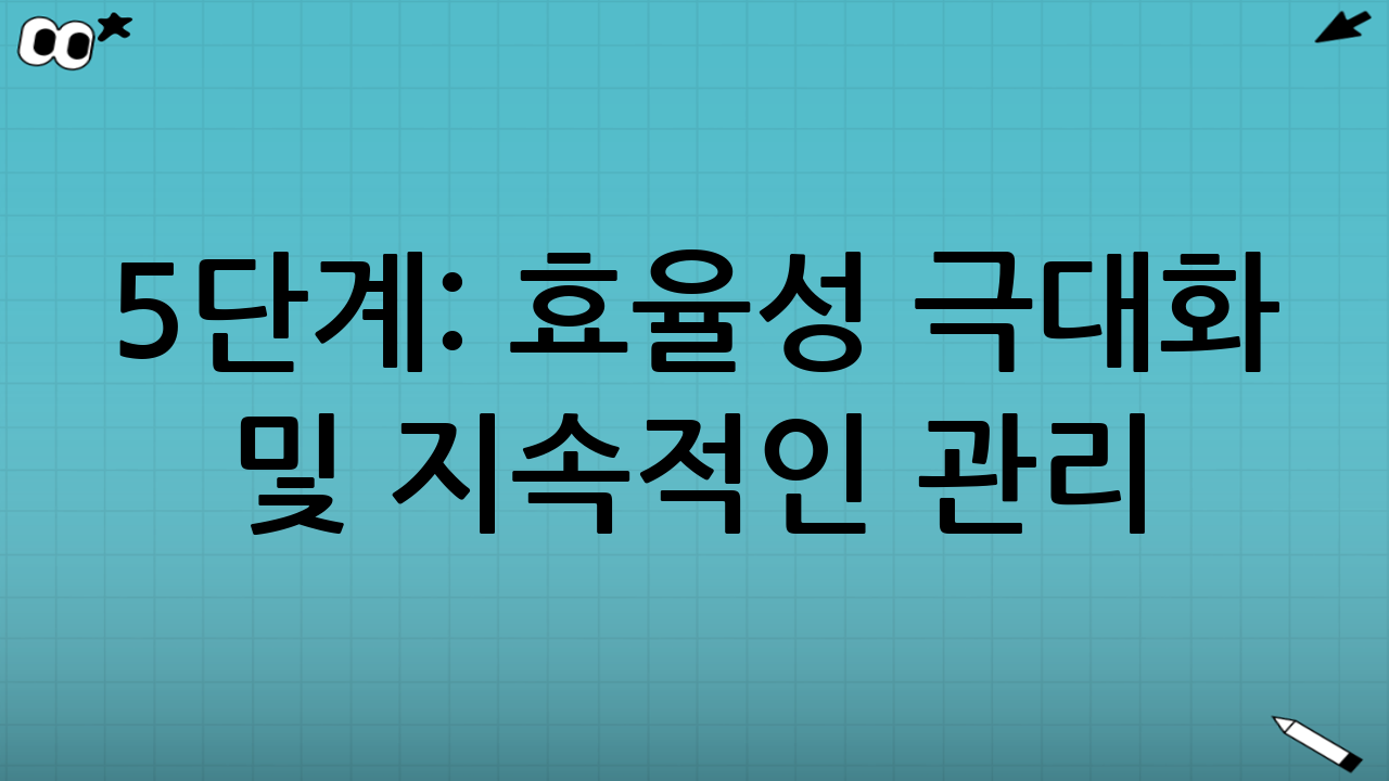 5단계: 효율성 극