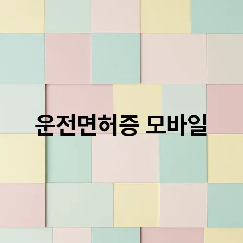 운전면허증 모바일