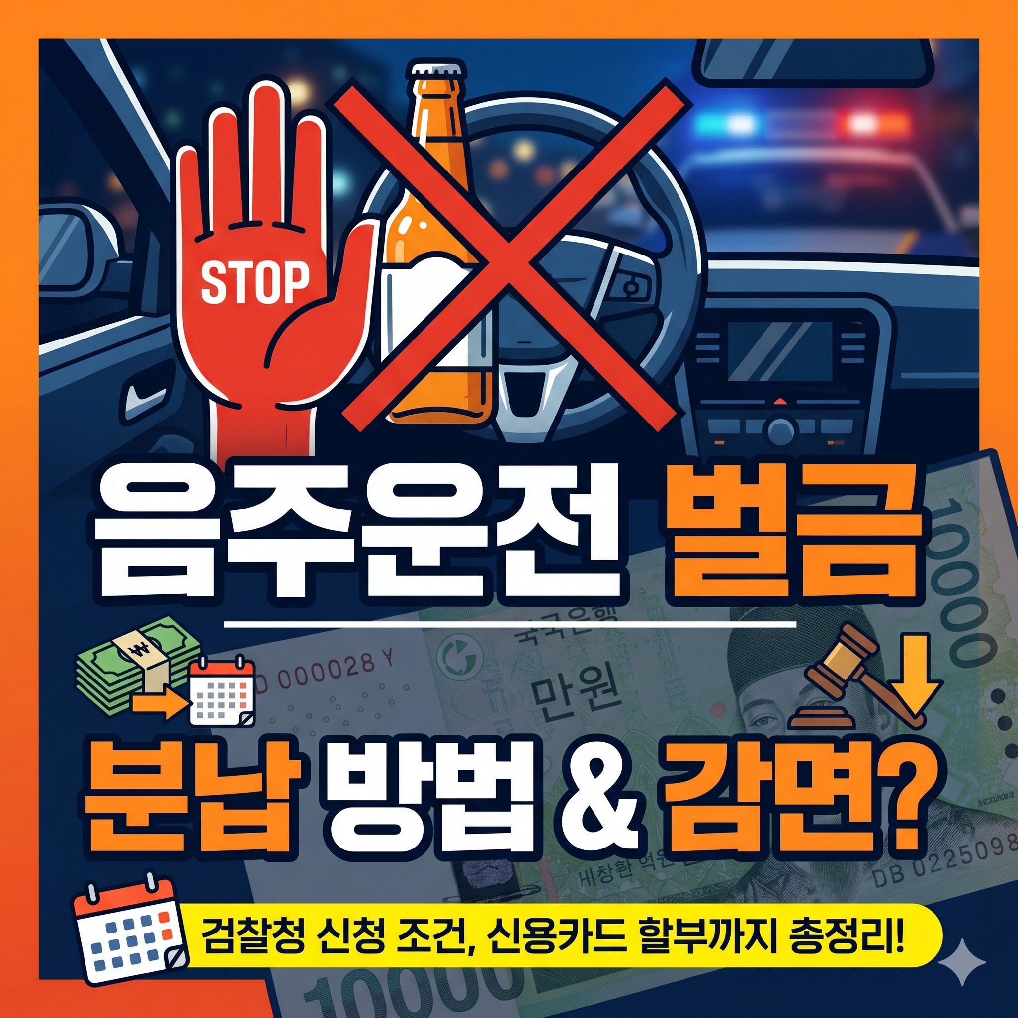 음주운전 벌금 분납 신청 방법과 조건, 감면 가능성 총정리