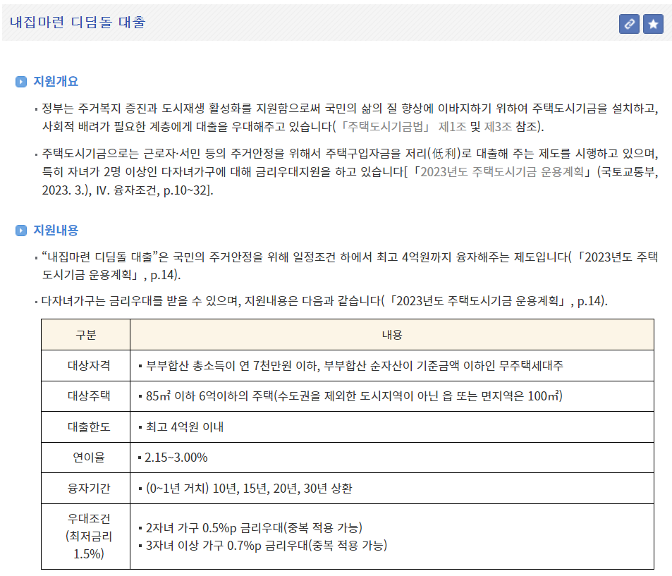 디딤돌 버팀목 대출