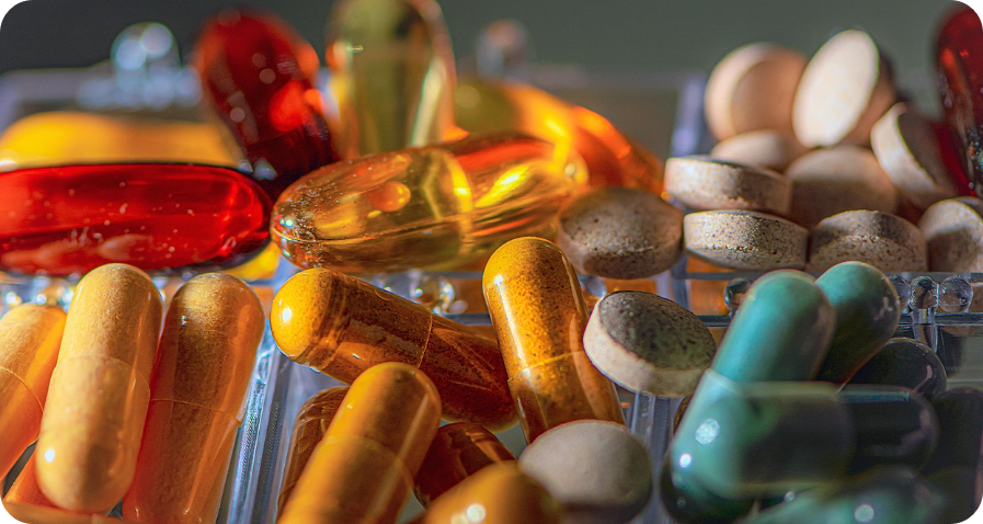 영양제 또는 보충제 알약 사진