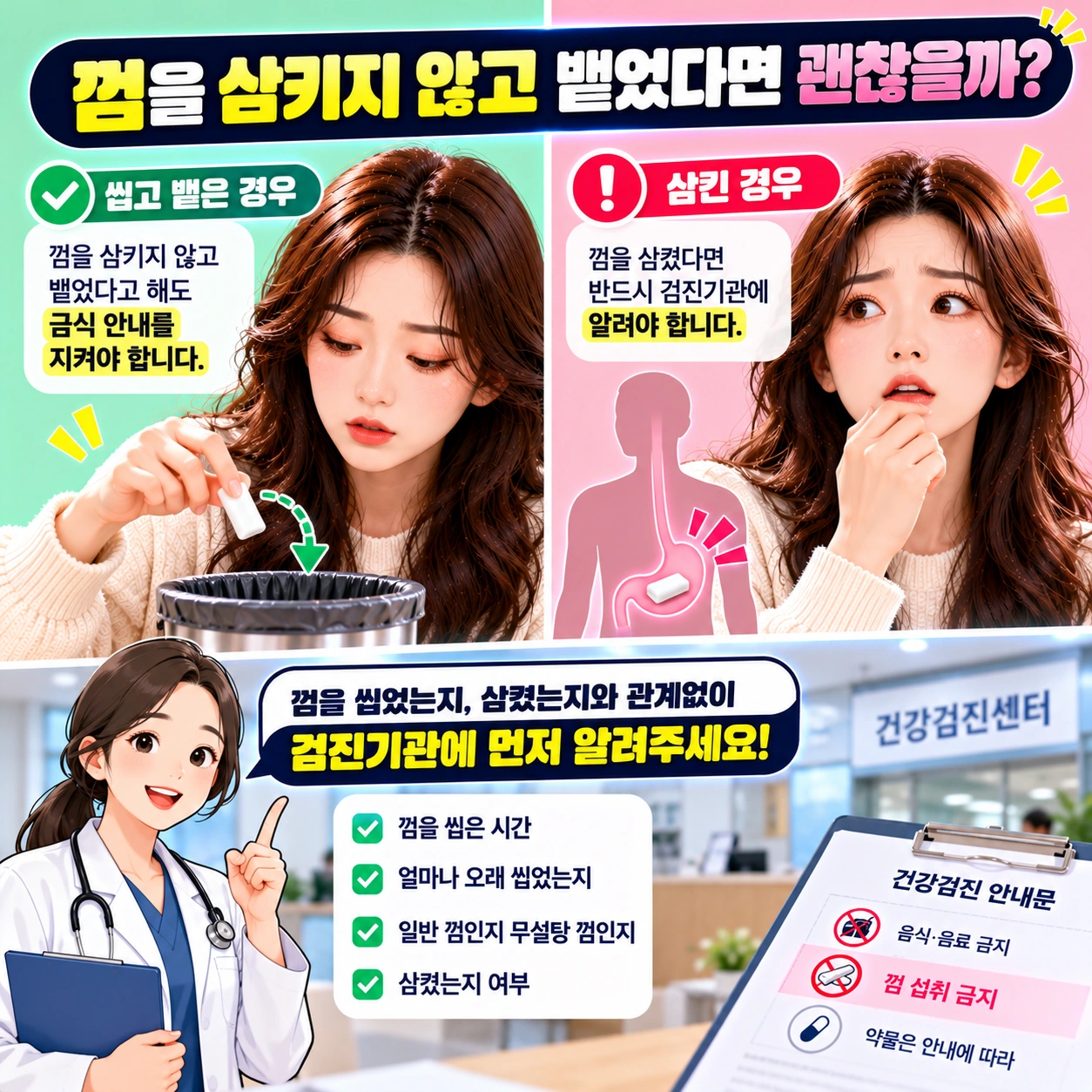 건강검진-껌-삼킴여부-비교