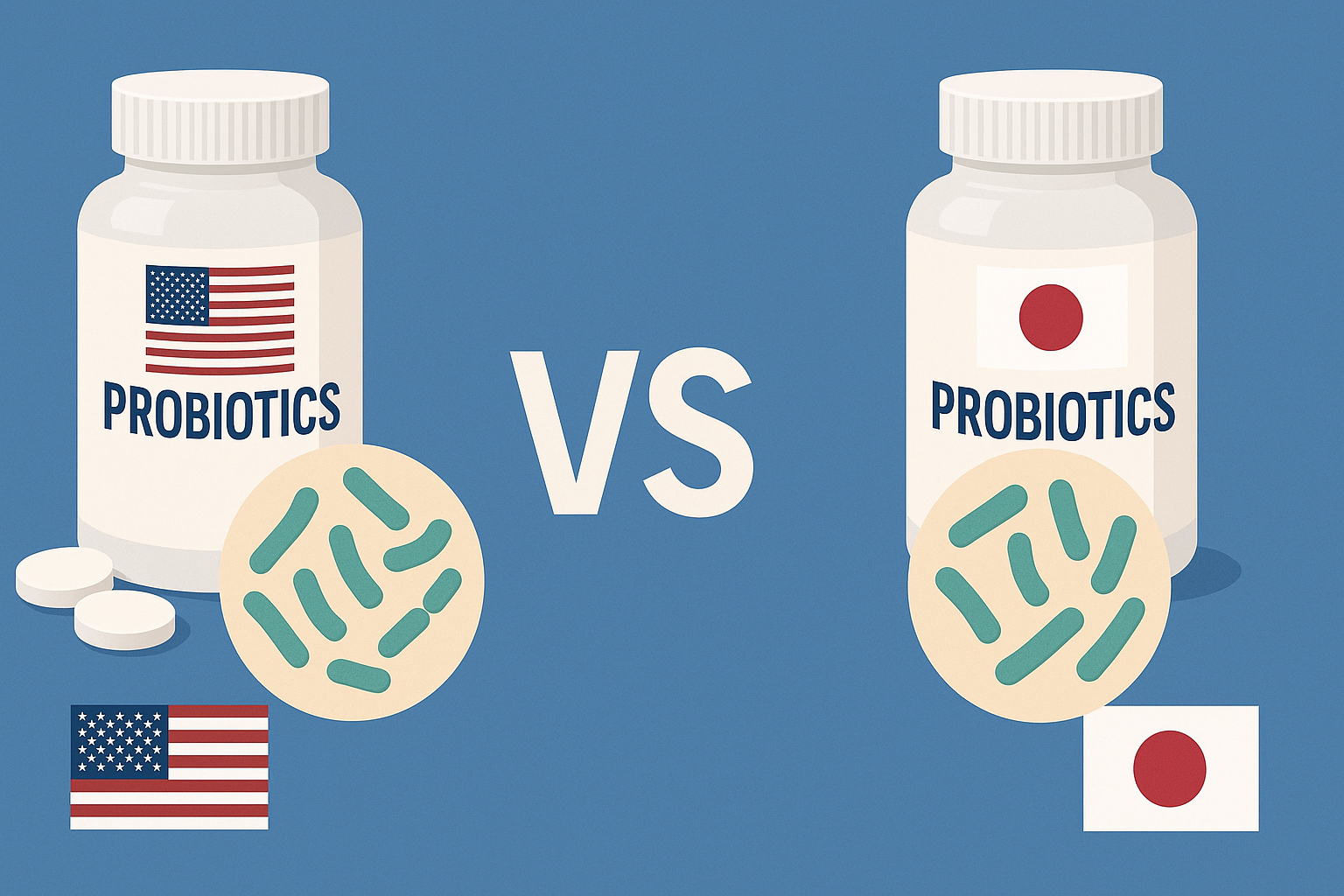 "미국 vs 일본 유산균 차이점"에 대한 이미지입니다.