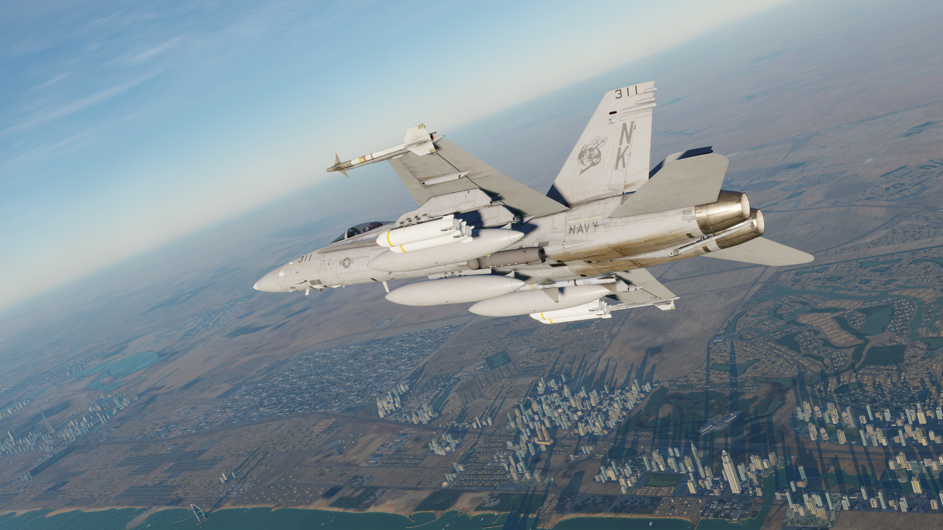 [DCS Worlds]F/A-18C 호넷 항공모함(CVN) 간단히 이륙