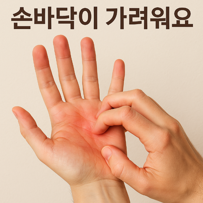 손바닥이 가려워요 피부 이상일까