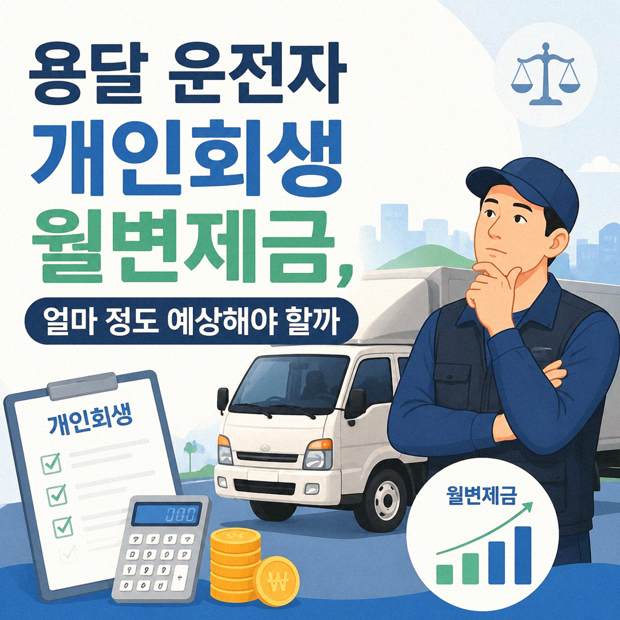용달 운전자가 월변제금 얼마를 내야 할까
