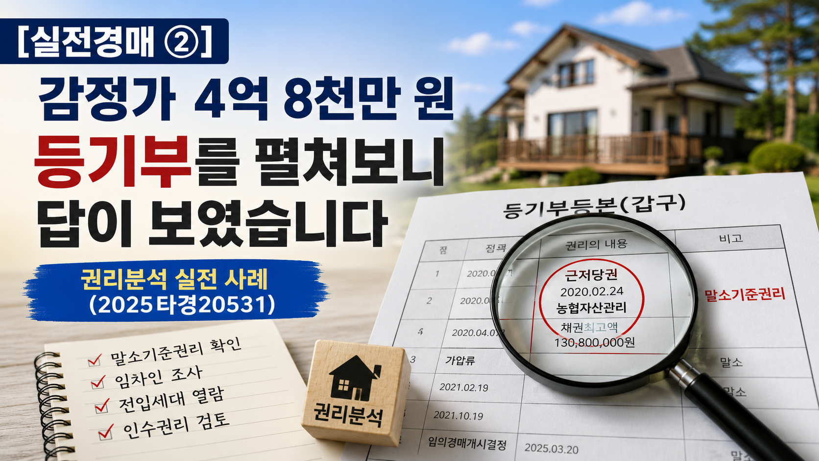 실전경매 권리분석 등기부 말소기준권리 분석