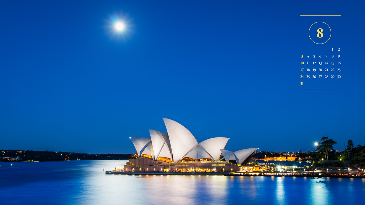 07 시드니 오페라 하우스 A - 2025년8월 노트북배경화면