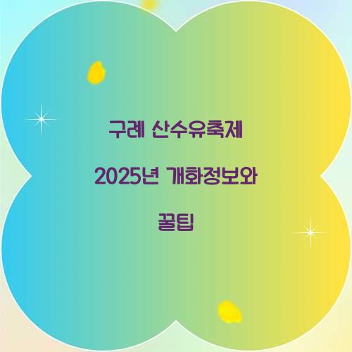 구례 산수유축제