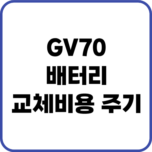 GV70 배터리