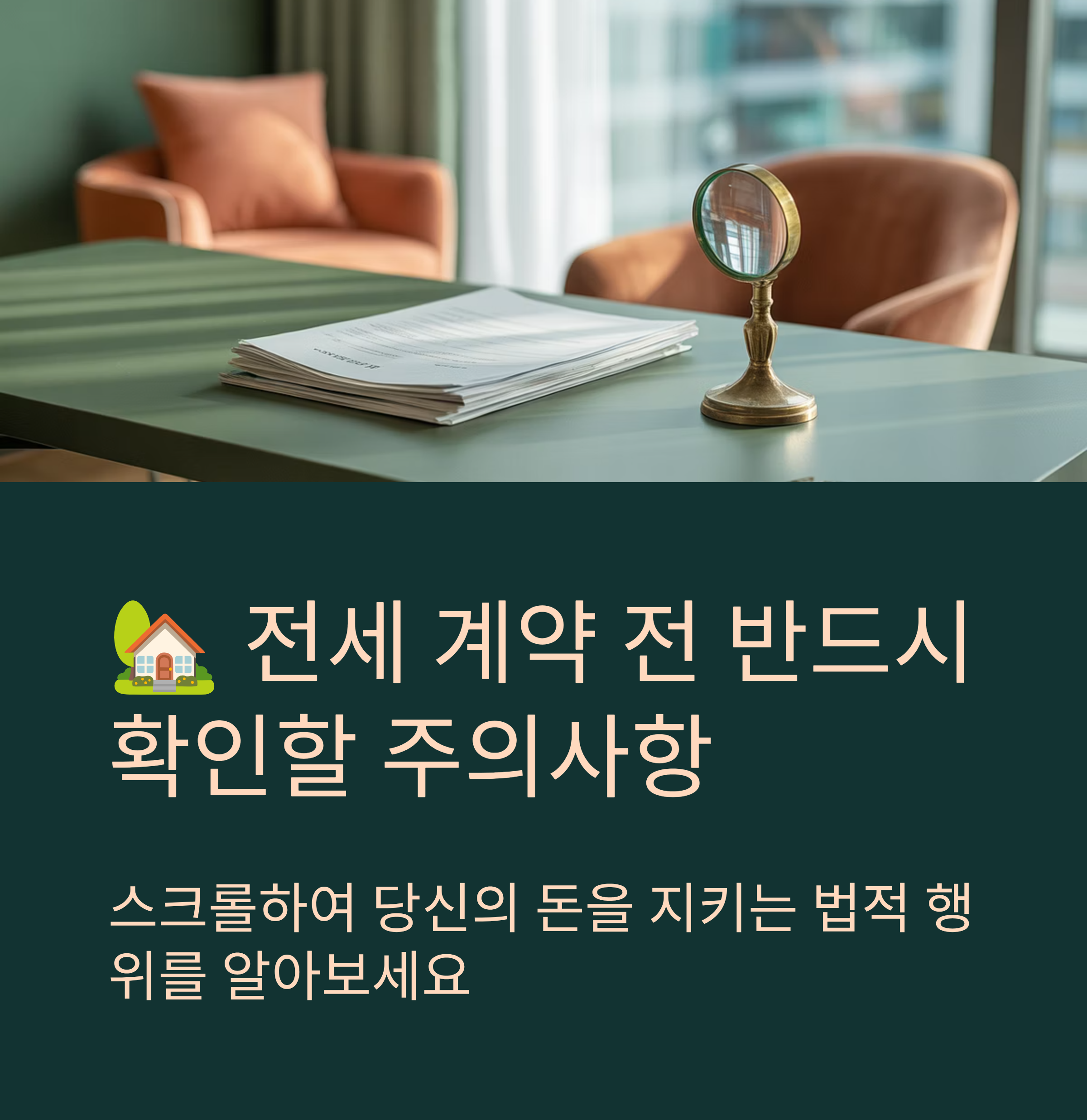 전세 계약 전 반드시 확인할 주의사항