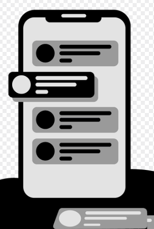 스마트폰 화면에 여러 문서들이 있는 화면