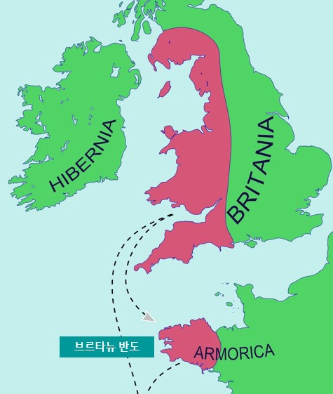 두 개의 브리튼, 브리튼 섬과 브르타뉴 반도 출처 나무위키